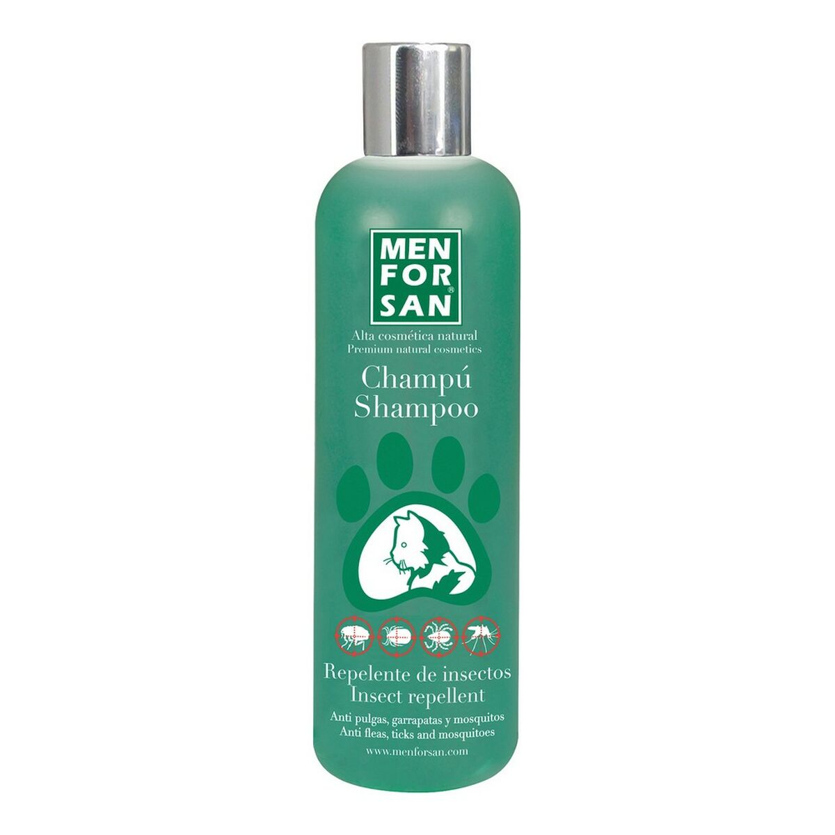 Vlooienshampoo Menforsan kruiden 300 ml katten insectenwerend middel